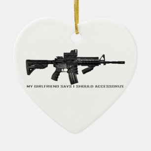 Meine Freundin sagt, dass ich AR15 ausstatten Keramik Ornament