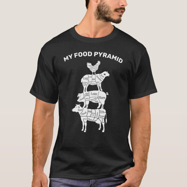 Meine Frömmigkuh Schafe Schweinehähnchen-Fleischfr T-Shirt (Vorderseite)