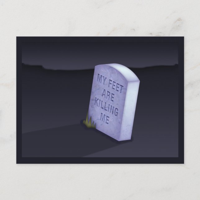 Meine Füße töten mich auf der Postkarte (Vorderseite)