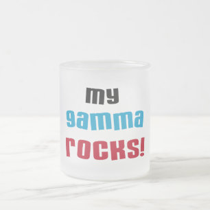 Meine Gamma Rocks T - Shirt und Geschenke Mattglastasse
