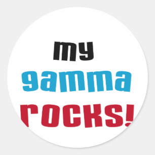 Meine Gamma Rocks T - Shirt und Geschenke Runder Aufkleber