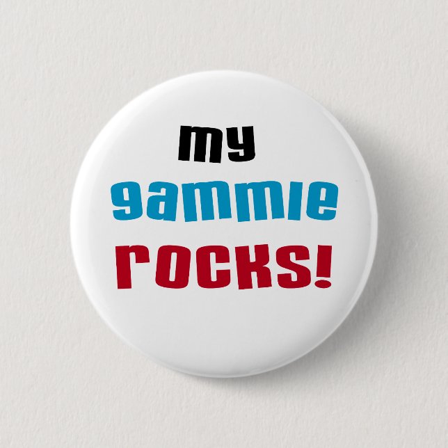 Meine Gammie Rocks T-Shirts und Geschenke Button (Vorderseite)