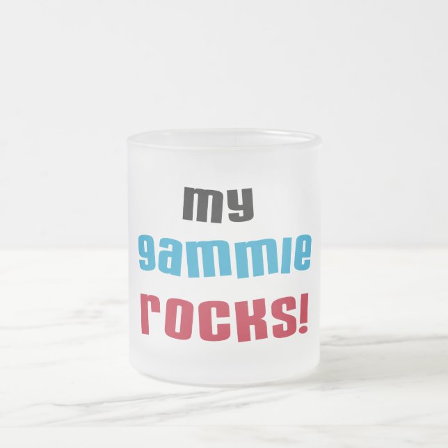 Meine Gammie Rocks T-Shirts und Geschenke Mattglastasse (Mittel)