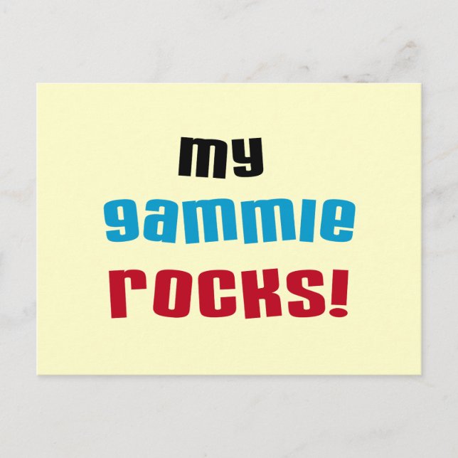 Meine Gammie Rocks T-Shirts und Geschenke Postkarte (Vorderseite)