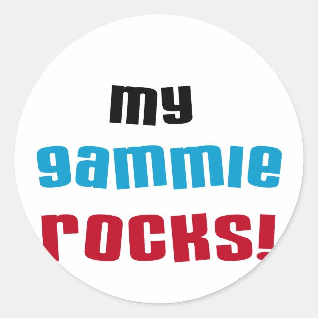 Meine Gammie Rocks T-Shirts und Geschenke Runder Aufkleber (Vorderseite)