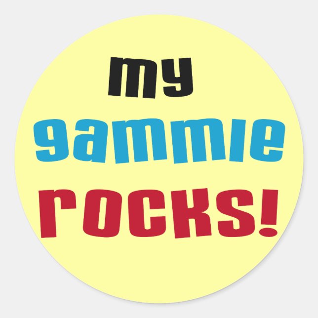 Meine Gammie Rocks T-Shirts und Geschenke Runder Aufkleber (Vorderseite)