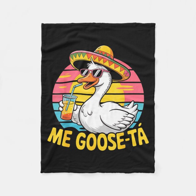 Meine Gans zum fünf Spanisch Gans Sombrero  Fleecedecke (Vorderseite)