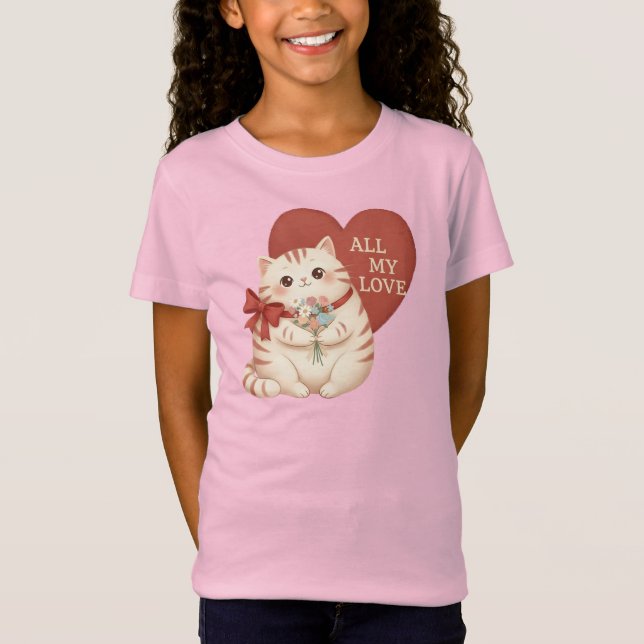 Meine ganze Liebe Tabby-Katze T-Shirt (Vorderseite)