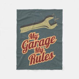 Meine Garage meine Regeln Fleecedecke
