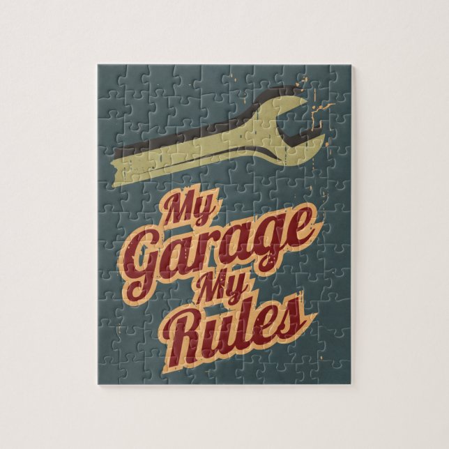 Meine Garage meine Regeln Puzzle (Vertikal)