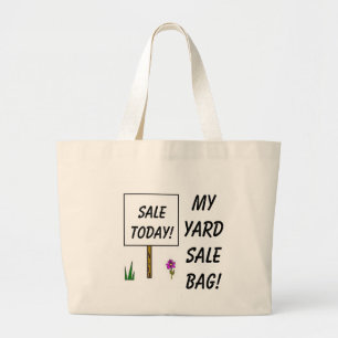 MEINE GARAGENFLOHMARKT-TASCHE! JUMBO STOFFBEUTEL