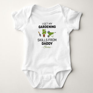Meine Gartenfähigkeiten habe ich von Daddy - Pflan Baby Strampler