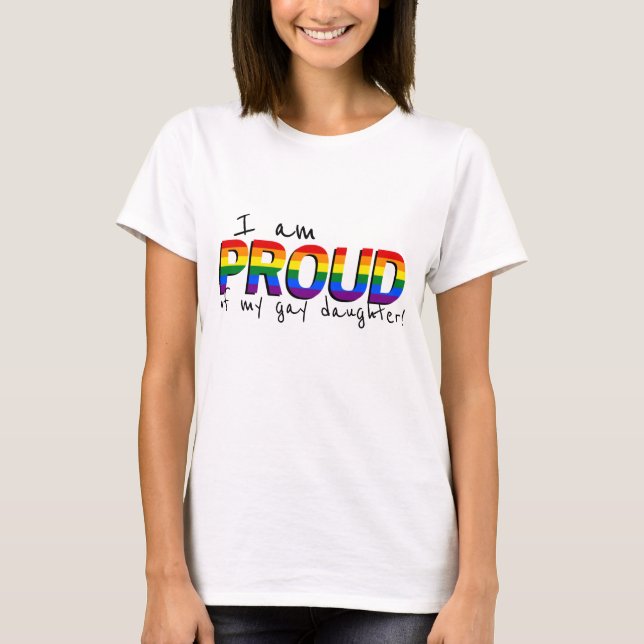Meine Gay-Tochter unterstützt LGBTQ-Prix T-Shirt (Vorderseite)