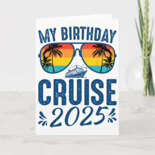 Meine Geburtstags-Kreuzfahrt 2025 Party Kreuzfahrt Karte