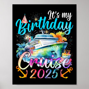 Meine Geburtstags-Kreuzfahrt 2025 Party Kreuzfahrt Poster