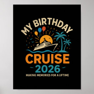 Meine Geburtstags-Kreuzfahrt 2026 Feier Urlaub Poster