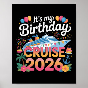 Meine Geburtstags-Kreuzfahrt 2026 Party Kreuzfahrt Poster