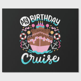 Meine Geburtstags-Kreuzfahrt-Urlaubsreise Geschenkpapier