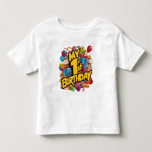Meine Geburtstagskekse Torte und Luftballons Kleinkind T-shirt