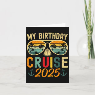 Meine Geburtstagsreise 2025 Party Kreuzfahrt Gebur Karte