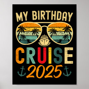 Meine Geburtstagsreise 2025 Party Kreuzfahrt Gebur Poster