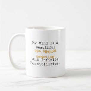 Meine Gedanken Zahlen Logik Unendliche Möglichkeit Kaffeetasse