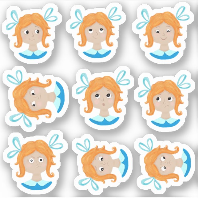 Meine Gefühle Emotionen Chart Girls Aufkleber (Vorderseite)