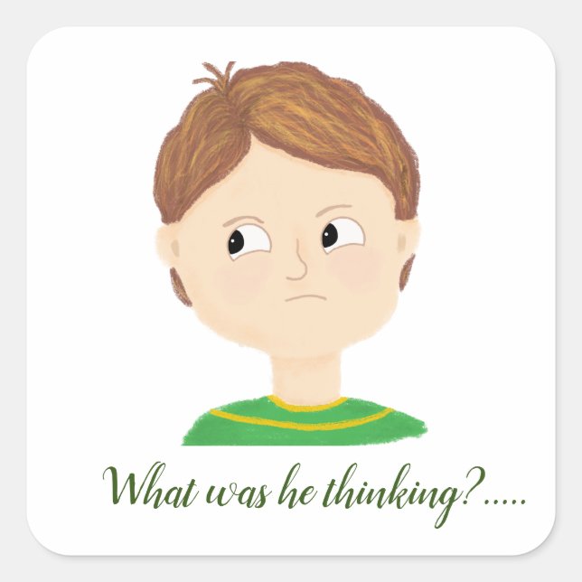 Meine Gefühle Emotionstabelle Quadratischer Aufkleber (Vorderseite)