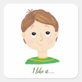 Meine Gefühle Emotionstabelle Quadratischer Aufkleber