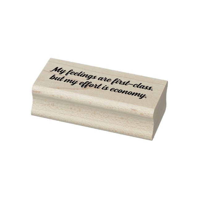Meine Gefühle sind erstklassig Gummistempel (Stempel)