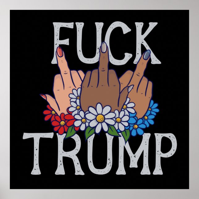 Meine Gefühle zu Donald Trump United stehen wir au Poster (Vorne)