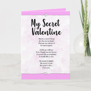 Meine geheime Valentinkarte Feiertagskarte