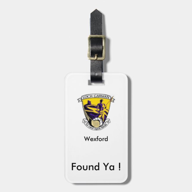 Meine Gepäck-Personalisierte Wexford Landkreis ID- Gepäckanhänger (Vorderseite vertikal)