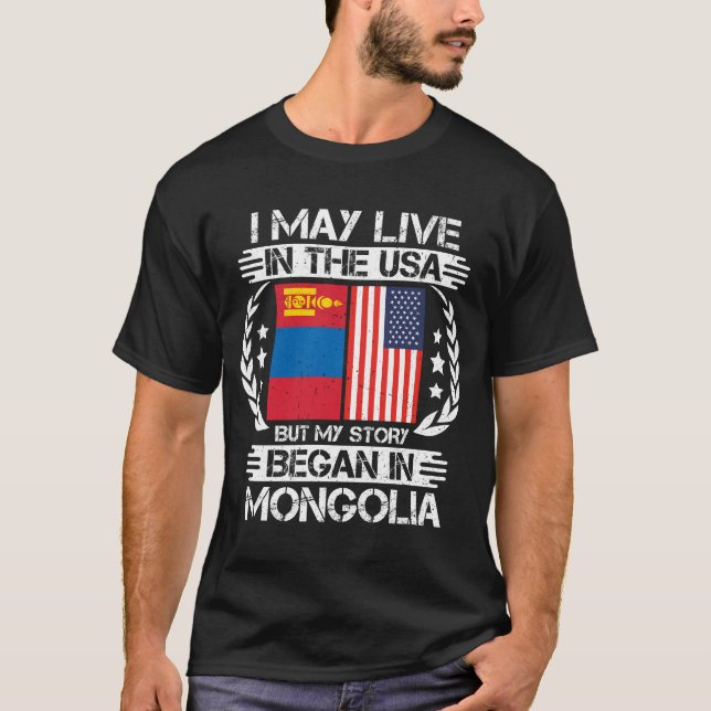 Meine Geschichte begann in der Mongolei T-Shirt (Vorderseite)
