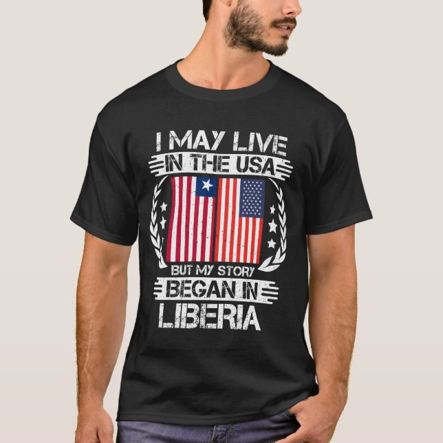 Meine Geschichte begann in Liberia T-Shirt (Vorderseite)