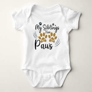 Meine Geschwister haben paws Funny Dog Baby Baby Strampler