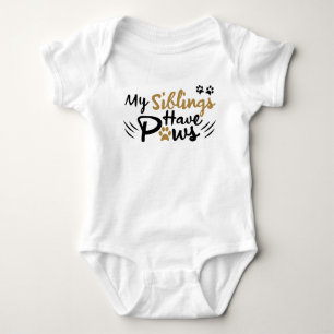 Meine Geschwister haben paws Funny Dog Baby Strampler