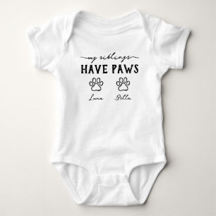 Meine Geschwister haben Pfoten Benutzerdefinierte Baby Strampler