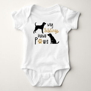 Meine Geschwister haben Pfoten - zwei Hunde - Baby Strampler