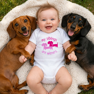 Meine Geschwister sind Wiener Dachshunde Baby Mädc Strampler
