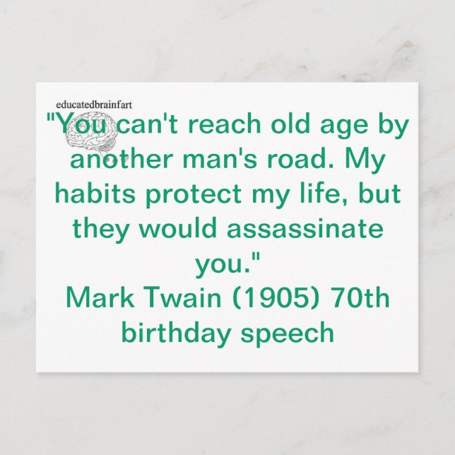 Meine Gewohnheiten Postkarte (Vorderseite)