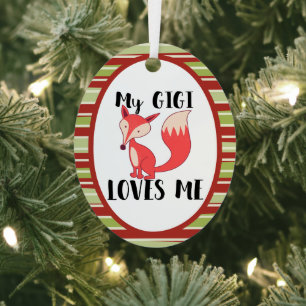Meine Gigi-Lieben Ich Niedlich Fox Ornament Aus Metall