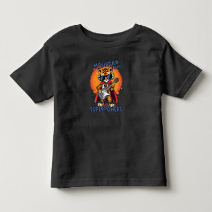 Meine Gitarre hat Superkräfte Tiger Superheld Rock Kleinkind T-shirt