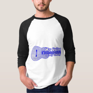 Meine Gitarre ist meine Therapie. Vintage blaue Gi T-Shirt
