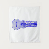 Meine Gitarre ist meine Therapie. Vintage blaue Gi