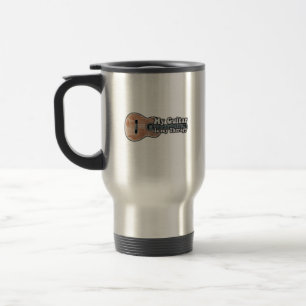 Meine Gitarre ist meine Therapie. Vintage braune G Reisebecher