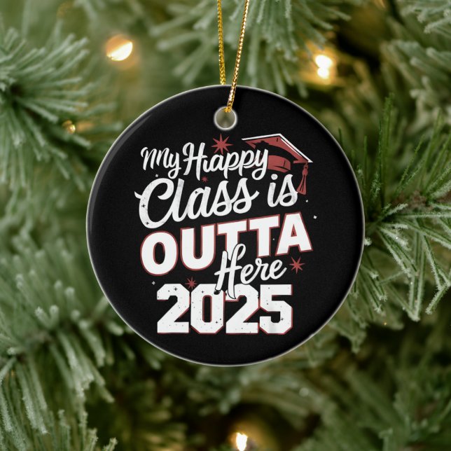 Meine glückliche Klasse ist hier 2025 als Senior G Keramik Ornament (Baum)