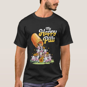 Meine glücklichen Pillen Kuh Liebhaber Fröhliche S T-Shirt