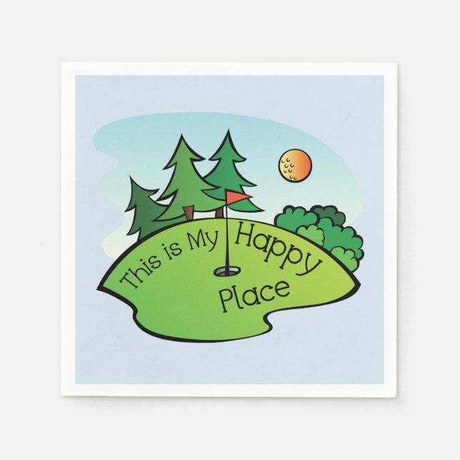 Meine glücklichen Platzgolfservietten Serviette (Vorderseite)