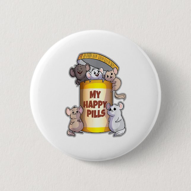 Meine glücklichen Tabletten Button (Vorderseite)